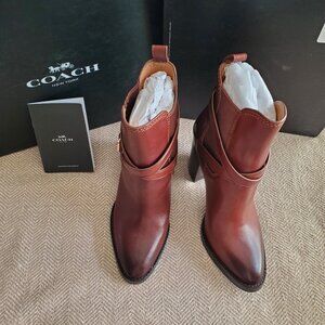 Coach Jackson Leather Bootie, Size 9.5M